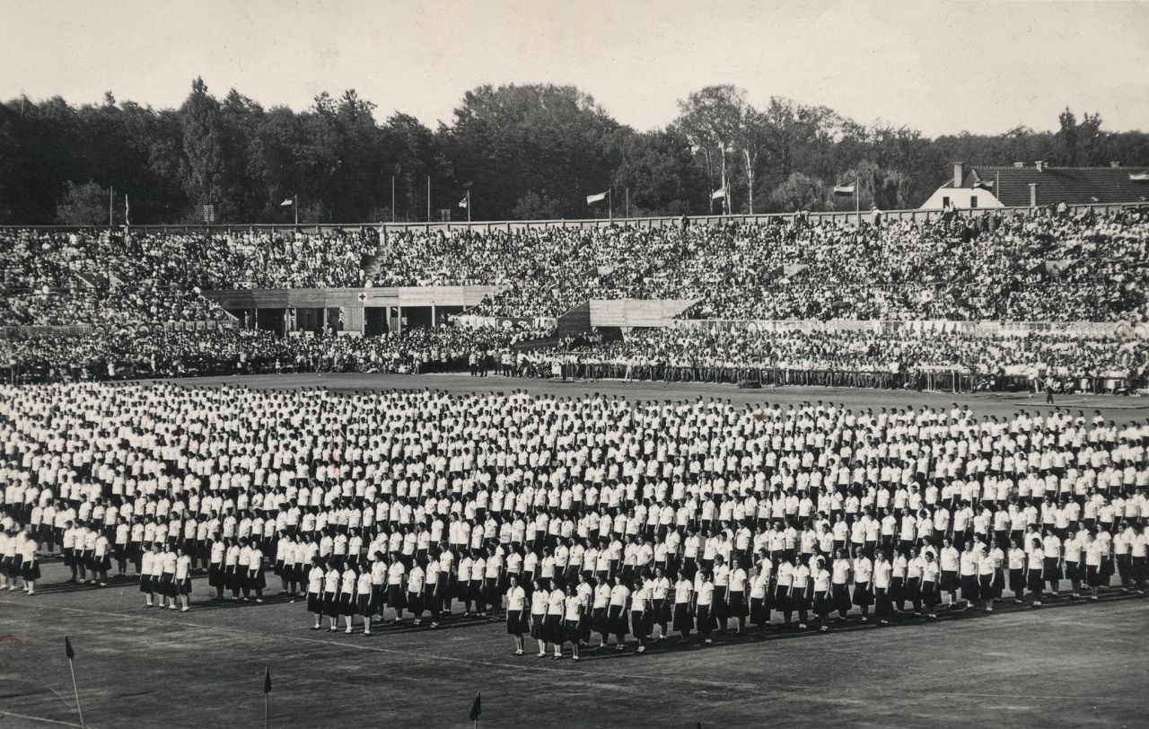 Sokolski stadion, Svetice-Maksimir, oko 1935. godine (B)